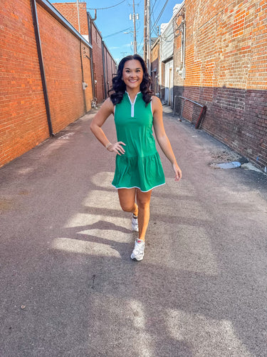 Hit The Court Tennis Dress Green