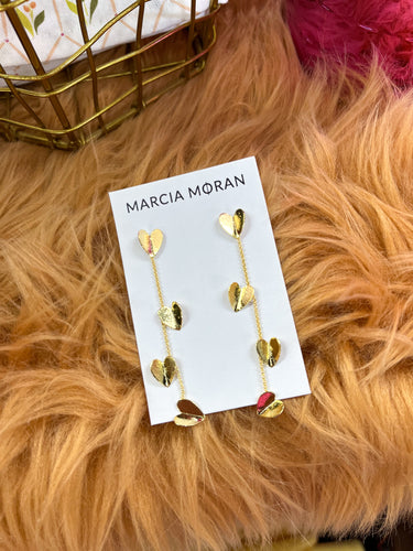 Amore Drop Earrings Gold