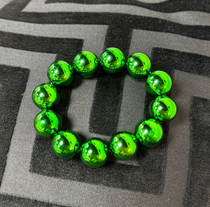 Green Fluorescent Bold Bead Bracelet