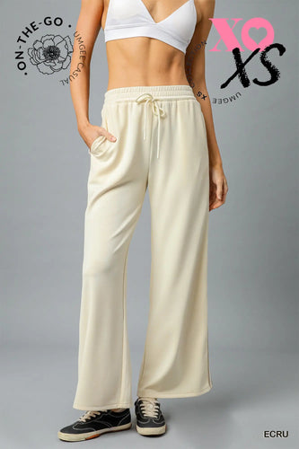 Ecru Wide Leg Pants