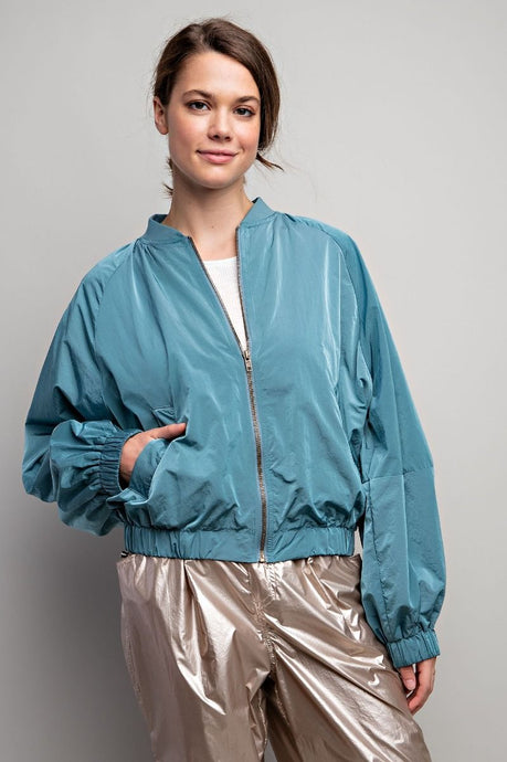 Madrid Blue Bomber Jacket