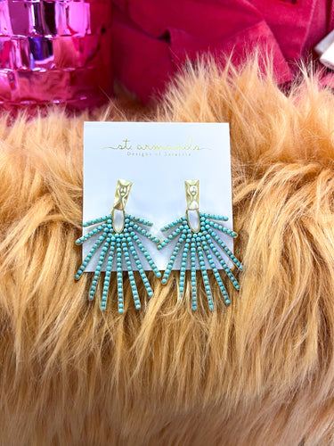Turquoise Sunburst Earrings