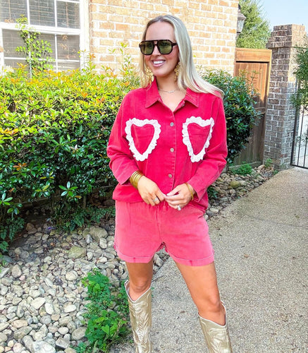 I Heart Lace Red Set
