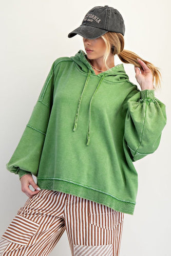Apple Green Washed Hoodie