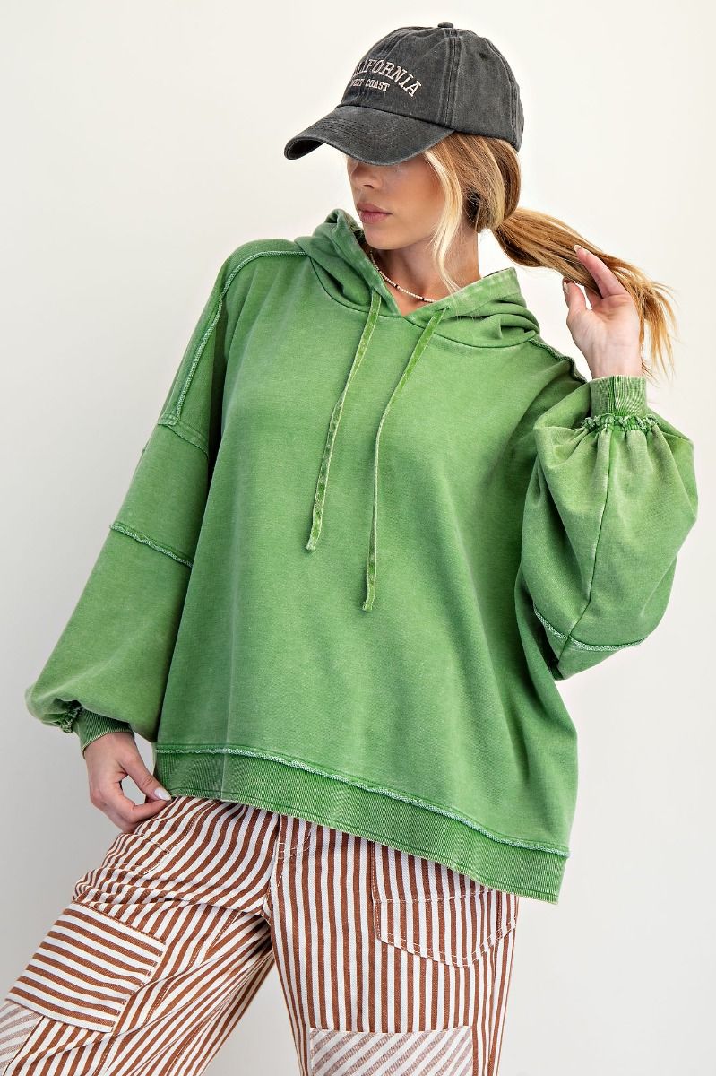 Apple Green Washed Hoodie
