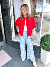 Load image into Gallery viewer, Tomato Red Pointelle Cardigan