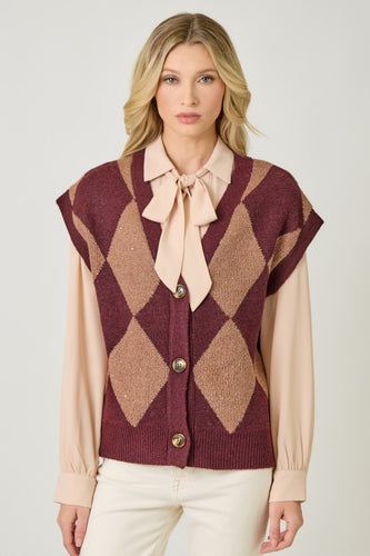 Angel Sweater Vest Merlot