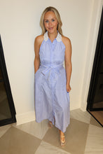 Load image into Gallery viewer, Blue Lace Midi Dress