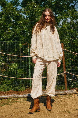 Can’t Find Me Mock Neck Lounge Set Taupe