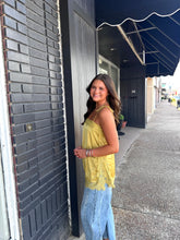 Load image into Gallery viewer, Chartreuse lace tank