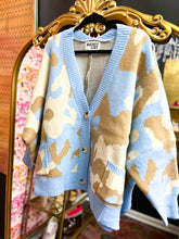 Load image into Gallery viewer, Sky Blue Camo Cardigan