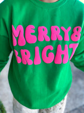 Load image into Gallery viewer, Merry and Bright Green Sweatshirt