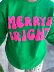 Merry and Bright Green Sweatshirt