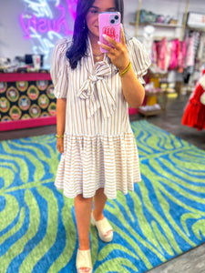 Tie It In A Bow Taupe Dress