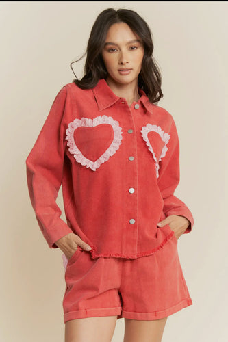 I Heart Lace Red Set