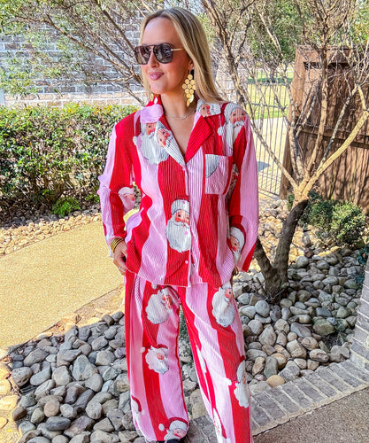 Santa’s Coming To Town Pajamas Red/Pink