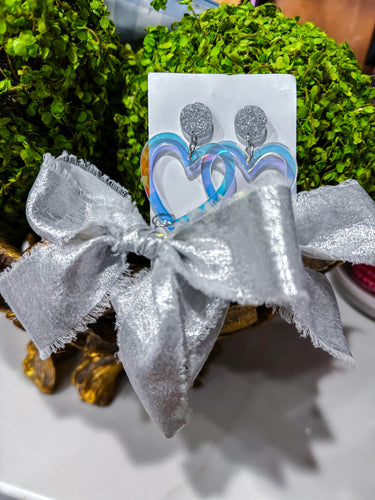 Silver Bow Earrings