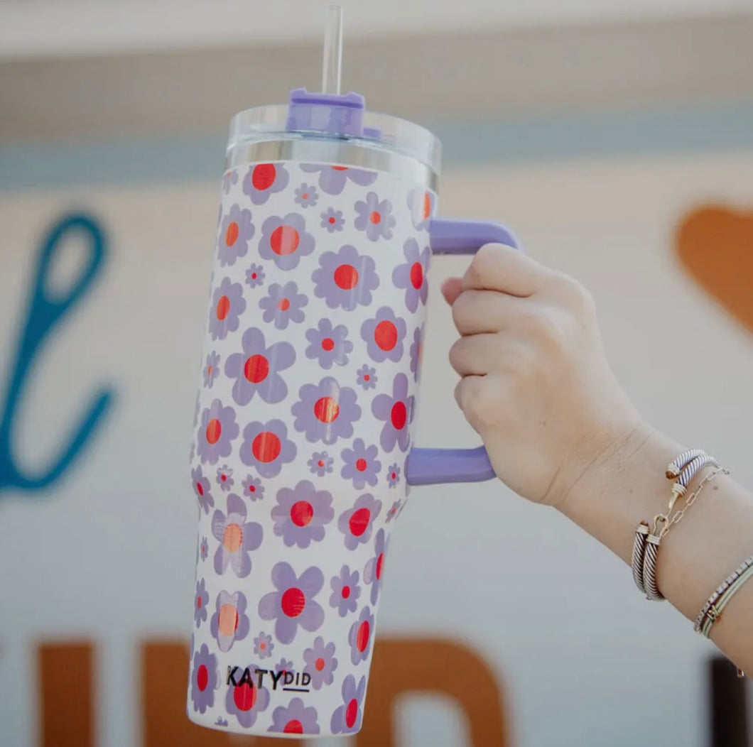 Lilac Floral Tumbler