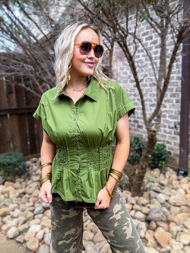 Night Out Top Olive