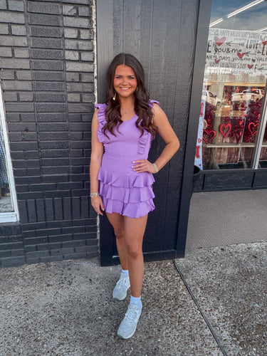 Flirty And Purple Athletic Dress