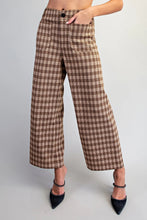 Load image into Gallery viewer, Golden Plaid Straight Leg Pants