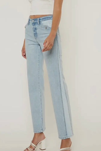 Finley High Rise Straight Denim