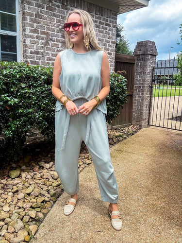 Bubble Sage Pant Set