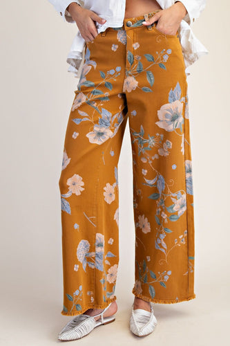 Golden Kiwi Floral Pants