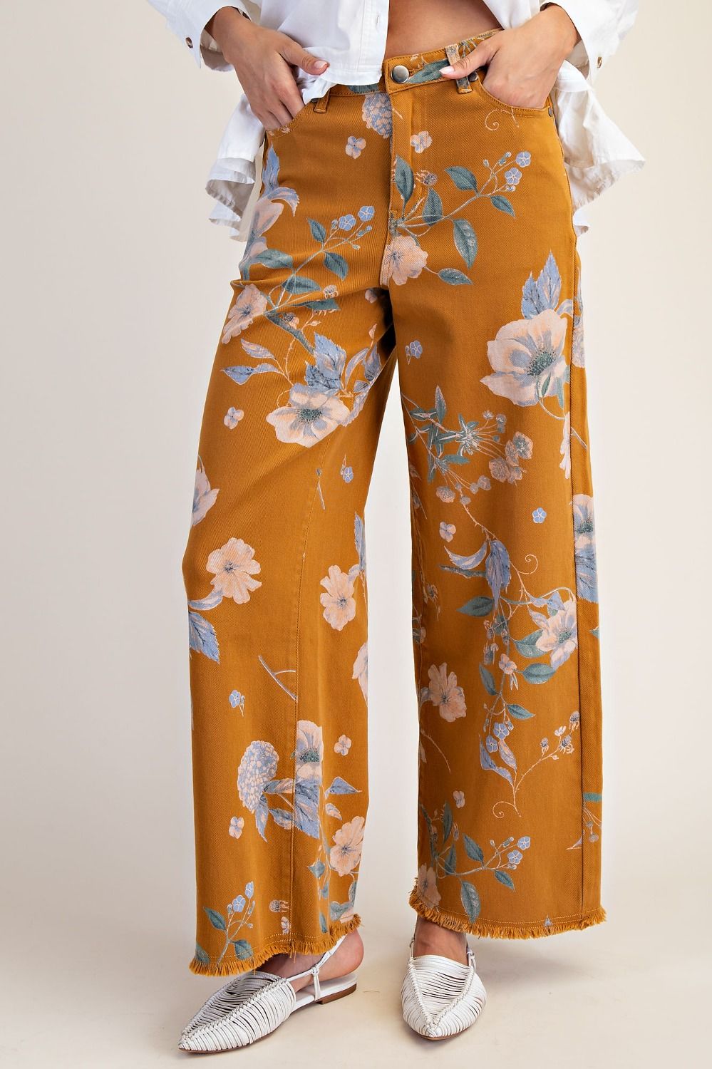 Golden Kiwi Floral Pants