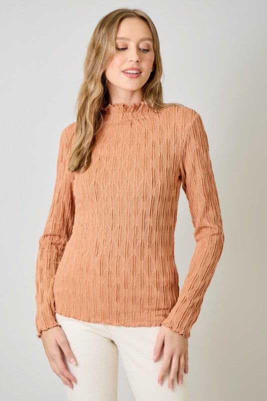 Textured Layering Top Grapefruit