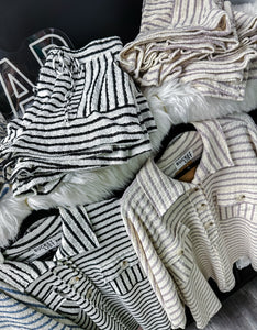 Sal Striped Shorts Black