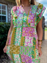 Load image into Gallery viewer, Green Boho Mix Midi