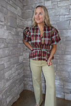 Load image into Gallery viewer, Colors Of Fall Puff Sleeve Top
