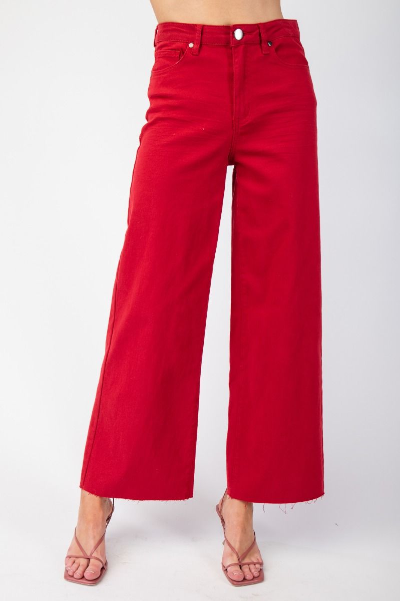 Red Velvet Soft Denim Pants