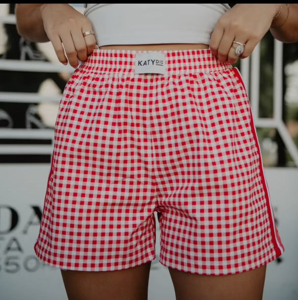 Red Plaid Boxer Shorts