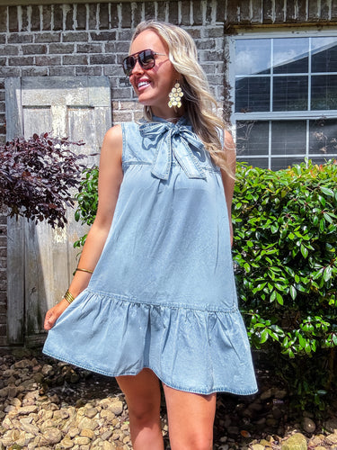 Denim Tie Dress