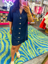 Load image into Gallery viewer, Dressed Up Denim Dress