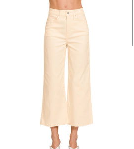 Cream Denim Pants