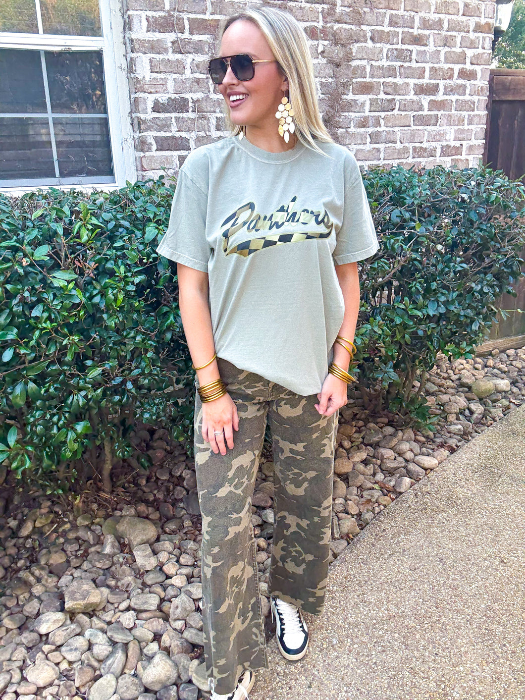 Checkered Panthers Graphic Tee