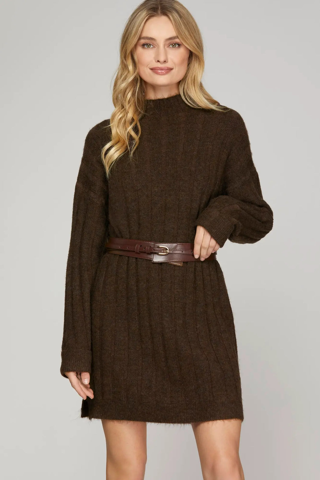 Brown Sweater Dress