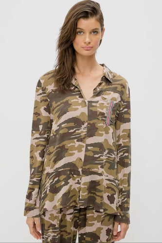 Camo Mix Button Down Shirt