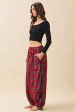 Load image into Gallery viewer, Christmas Plaid Tie Pants