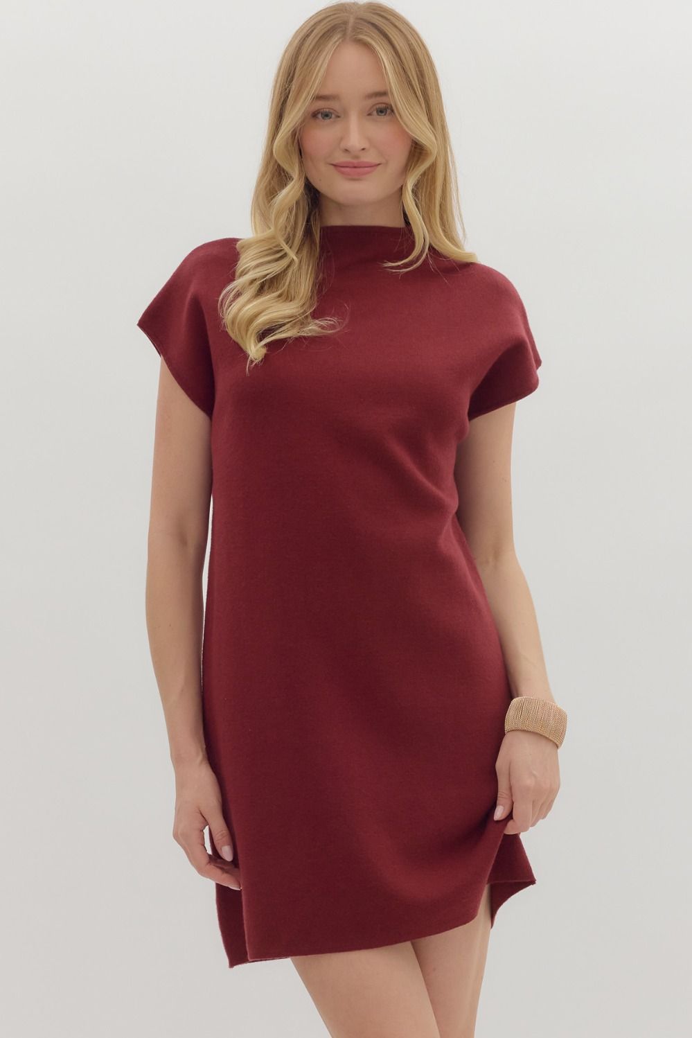 Throw On & Go Dress Burgundy