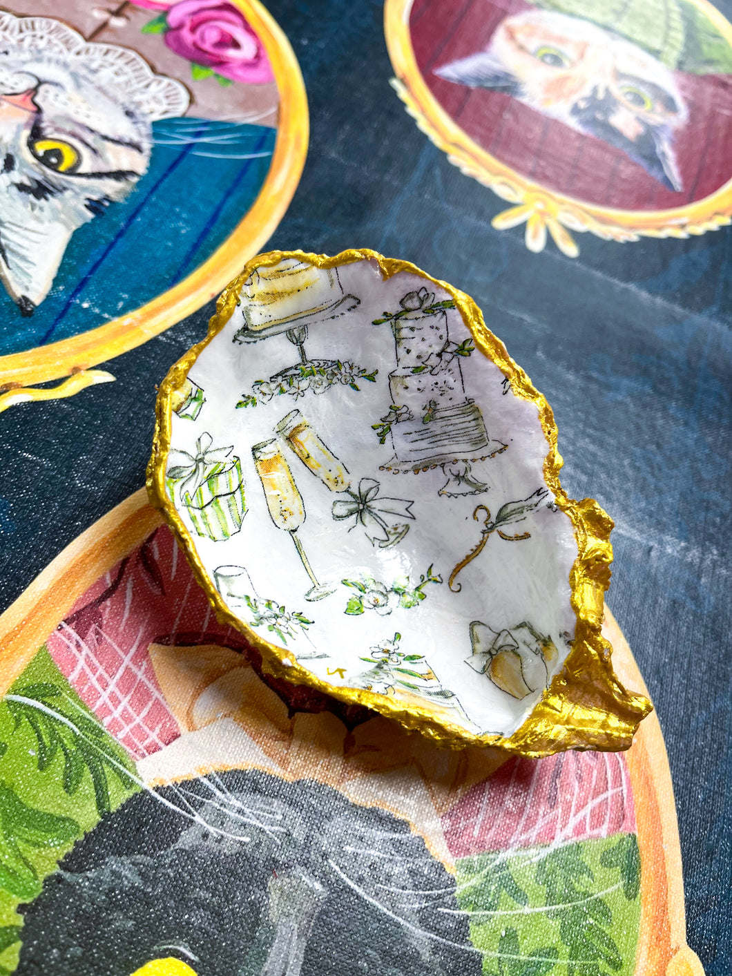 Hear The Bells Oyster Trinket Tray