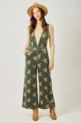 Corduroy Jumpsuit Vintage Olive