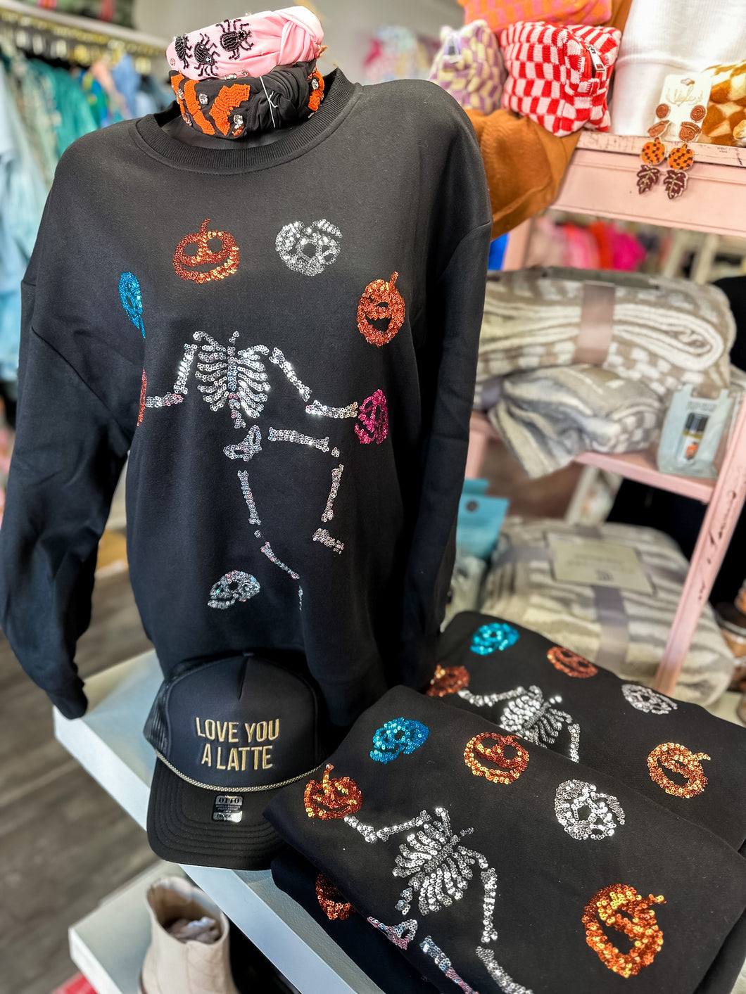 Pumpkin King Sequin Sweatshirt