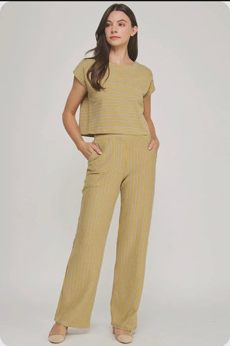 Banana Stripes Pant Set