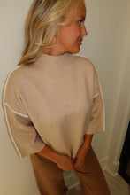 Load image into Gallery viewer, Little Details Mock Neck Sweater Taupe