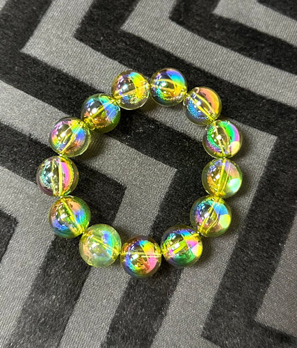 Green Fluorescent Bold Bead Bracelet