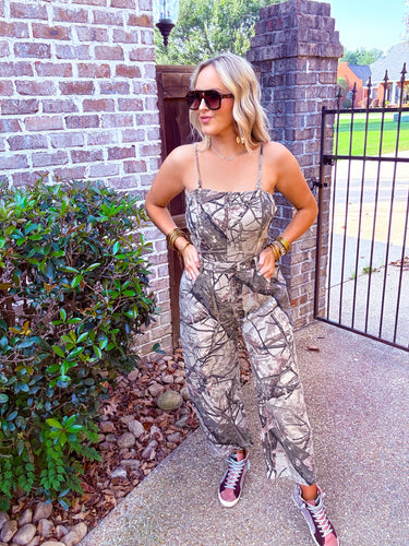On The Hunt Camo Jumpsuit